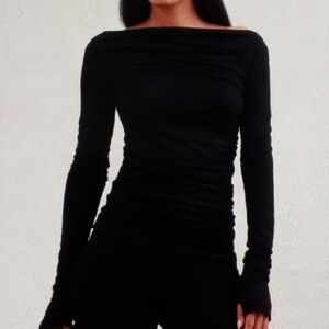 Chic Black Off-Shoulder Top